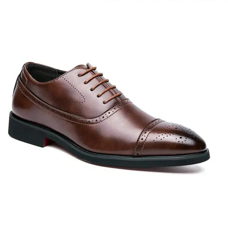 Men's Oxford Shoes Retro Carved Lace-Up - Beaumont & Lane