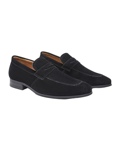 Suede Penny Loafers - Beaumont & Lane