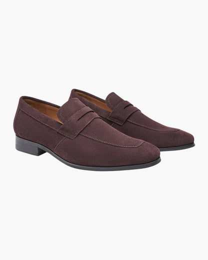 Suede Penny Loafers - Beaumont & Lane