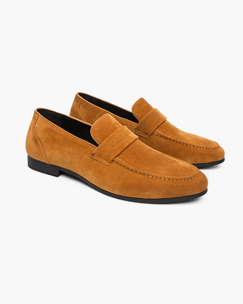 Suede Penny Loafers - Beaumont & Lane
