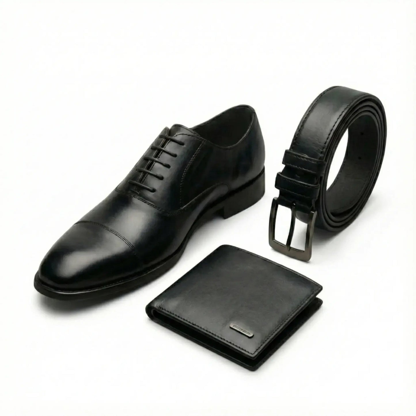 Men’s Oxford Shoes – Premium Leather Elegance with Complimentary Belt & Wallet - Beaumont & Lane
