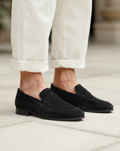 Suede Penny Loafers - Beaumont & Lane