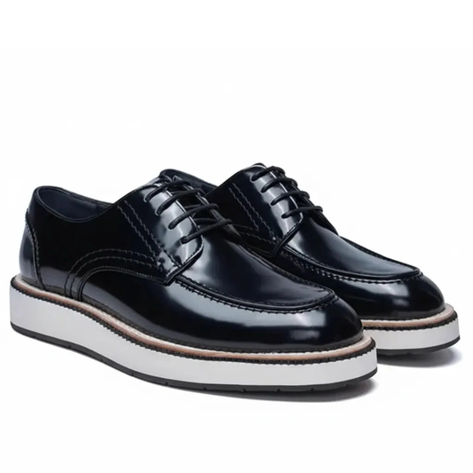 Men’s Genuine Leather Derby Shoes – Classic Brogue Oxford Dress Shoes - Beaumont & Lane