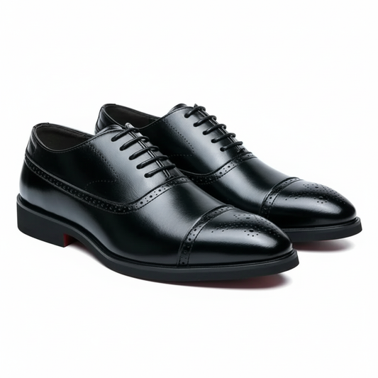 Men's Oxford Shoes Retro Carved Lace-Up - Beaumont & Lane