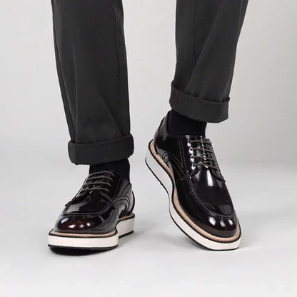 Men’s Genuine Leather Derby Shoes – Classic Brogue Oxford Dress Shoes - Beaumont & Lane