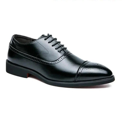 Men's Oxford Shoes Retro Carved Lace-Up - Beaumont & Lane