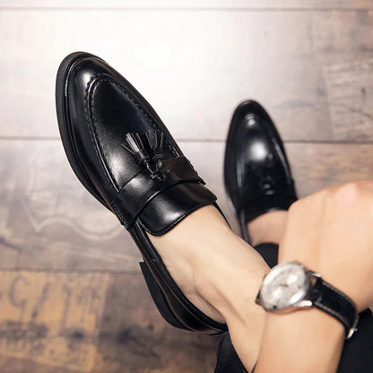 Men’s Tassel Loafers – Slip-On Leather Casual Moccasins - Beaumont & Lane