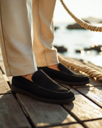 Premium Suede Loafers - Black Soles Beaumont & Lane